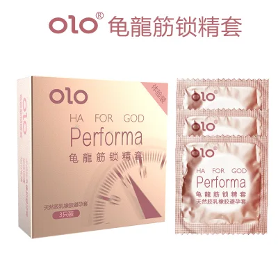 OLO 001 Upgraded Version Condom Ultra Thin Anatomic Long Lasting Dotted Hyaluronic Acid 10pcs/Box Kondom (3)