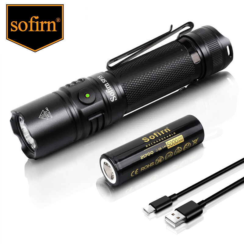 Sofirn Đèn Pin LED Sạc Được SP35 Đèn 21700 Type C 2A SST40 2200lm 2 Nhóm Có Đèn Báo Nguồn Tăng Tốc Cập Nhật ATR 5000K Và 6500K