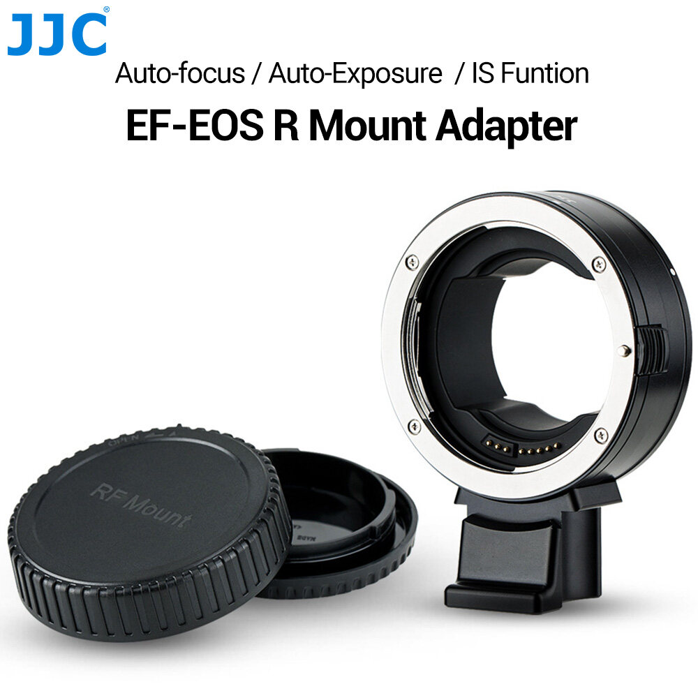 Bộ Chuyển Đổi Ngàm JJC EF-EOS R Tự Động Lấy Nét Cho Canon EF EF/S Ống Kính Để Canon EOS R50 R10 R8 R7 R6 R6 Mark II R5C R3 R R5 RP Và Nhiều Máy Ảnh Gắn RF Khác, kết Cấu Kim Loại Bền Và Có Chân Ba Chân Có Thể Tháo Rời Với 1/4 -20 Sợi