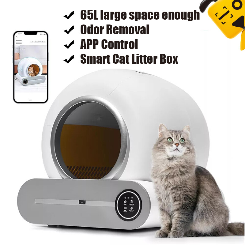 Reddog Self-Cleaning Cat Litter Box, Integrated Safety Protection Automatic Cat Litter Box for Multi Cats, Extra Large/Odor Removal/APP Control Smart Cat Litter Box with Mat & Liner ราคา 9,282 บาท*ส่งฟรี