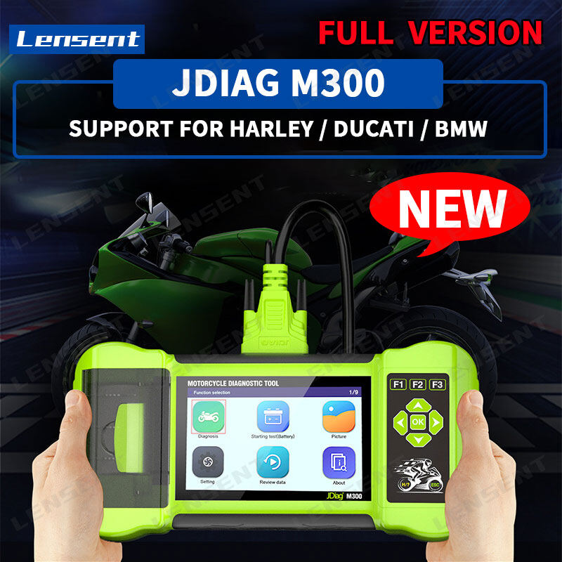 Lensent JDiag M300 Moto Scanner Harley Ducati BMW D87 D88 CO idle speed adjustment ABS test TPS Diagnostic EFI Motorcycle Tester Battery Print function Heavy motorcycles ราคา 13,487 บาท*ส่งฟรี
