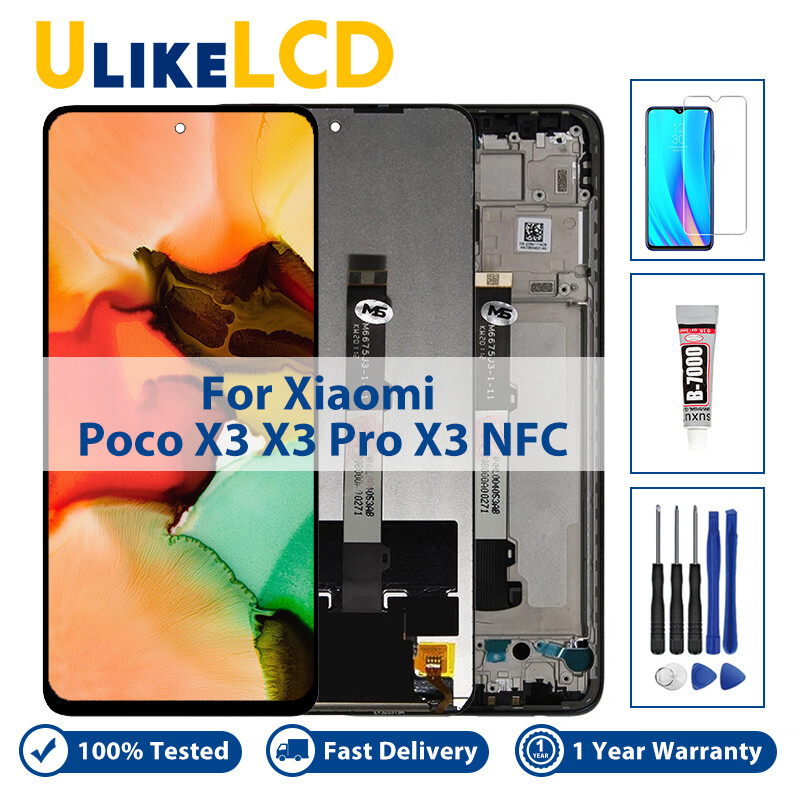 Bộ số hóa màn hình cảm ứng lcd cho xiaomi poco x3 phụ kiện thay thế màn hình lcd nfc cho poco x3 pro