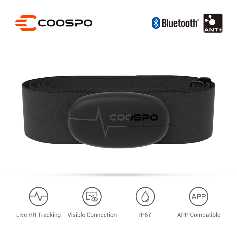 Coospo H6 máy theo dõi nhịp tim Đi Xe Đạp Dây đeo ngực ANT + Bluetooth IP67 cảm biến nhịp tim Tương Thích Garmin Bryton Xoss igpsport máy theo dõi nhịp tim Ngực máy theo dõi nhịp tim Dây Đeo
