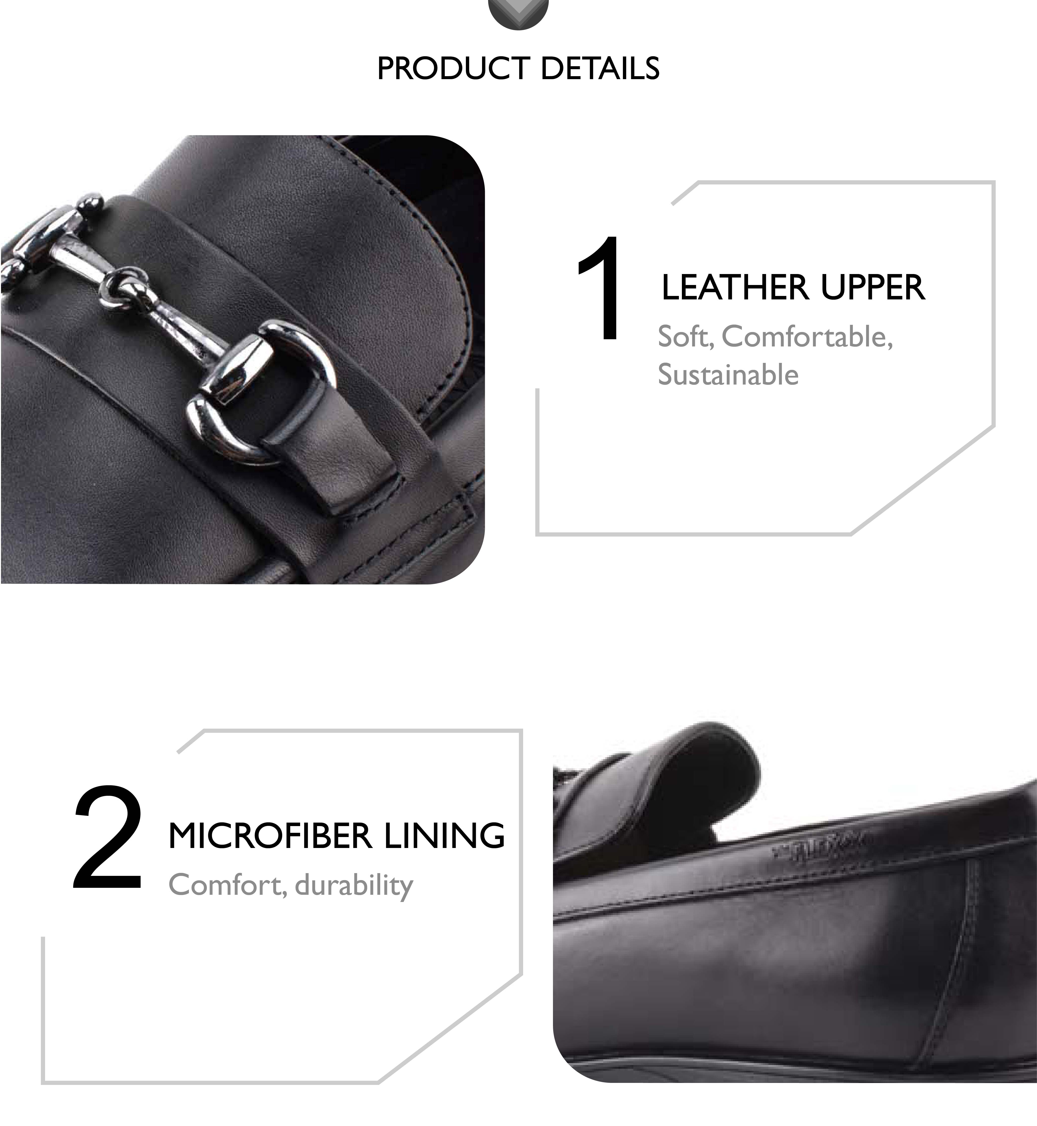 THE FLEXX Men's Leather Slip-On Business Shoes -TF0243-TM1-1-BLACK