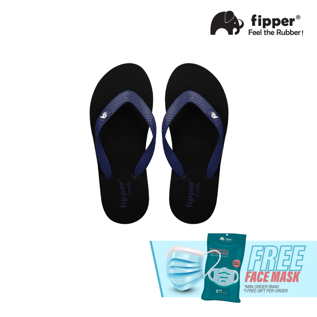 Fipper Slipper Basic Rubber for Men in 