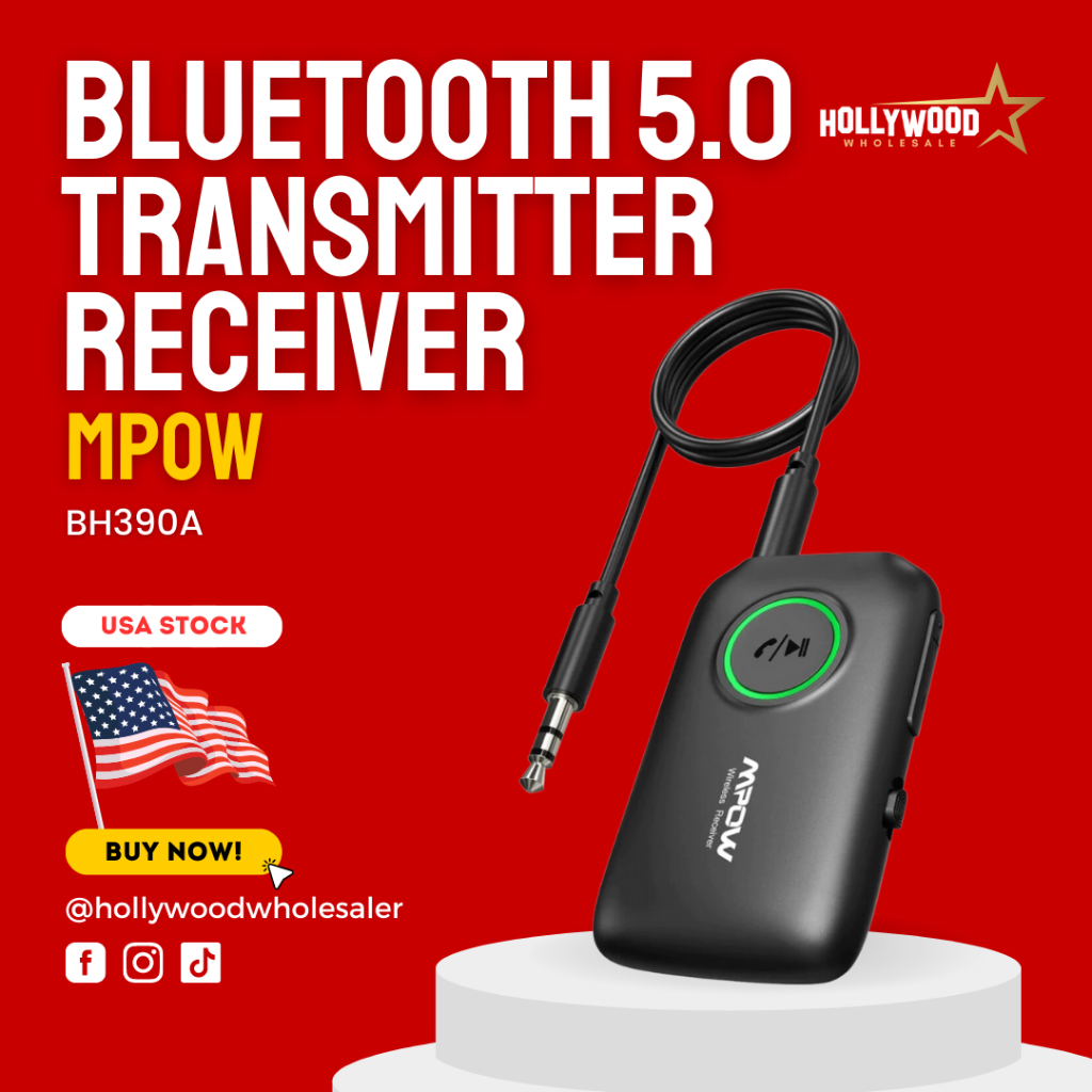 audio receivers mpow bh390a bluetooth transmitter receiver