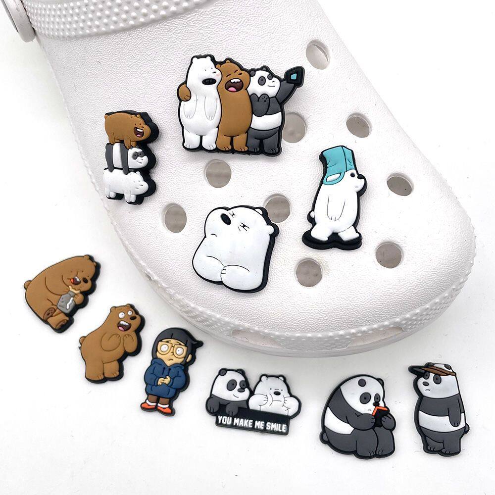 Hàng Hóa Crocs Trang Trí Giày Dép Jibbitz Phụ Kiện We Bare Bears Season Hàng Hóa Dễ Thương Jibz