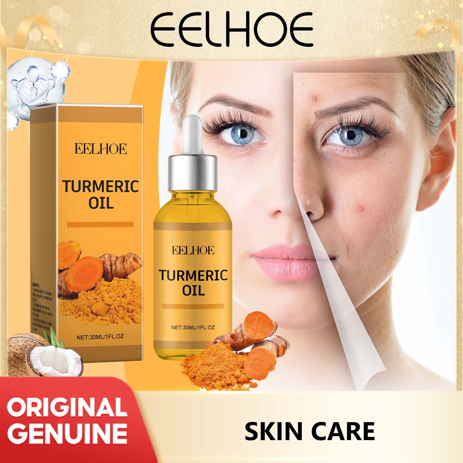 Eelhoe nghệ dầu 30ml tinh khiết nghệ tinh dầu tàn nhang làm trắng huyết thanh chống căng nếp nhăn làm săn chắc phai đốm chăm sóc da làm sáng mờ dần mụn vết thâm sắc tố melanin Corrector chăm sóc da dưỡng ẩm