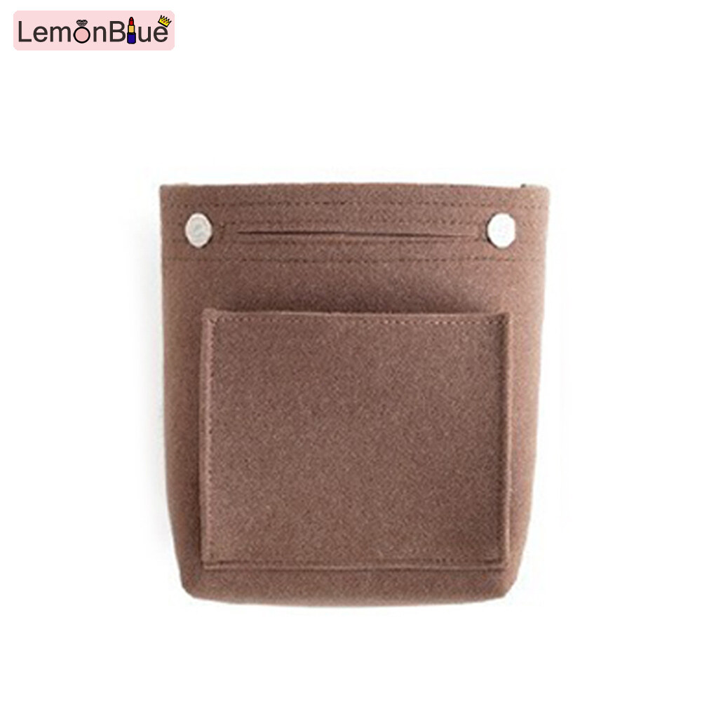 Gambar LemonBlue Women Portable Makeup Bag Felt Fabric Insert Handbag Cosmetics Organizer