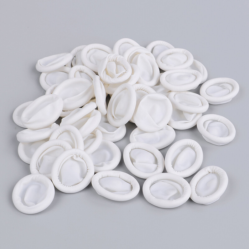 Sissi 20 chiếc/100 chiếc bao ngón tay cao su latex dùng một lần găng tay bảo vệ đầu ngón tay