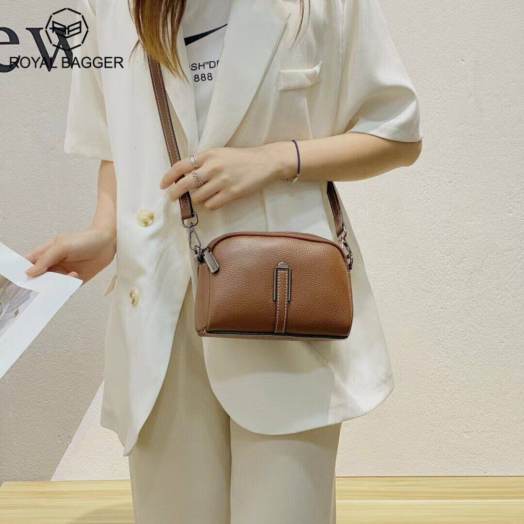 Royal bagger túi đeo vai nữ túi đeo chéo túi đeo chéo da bò thật túi đựng điện thoại ví nữ
