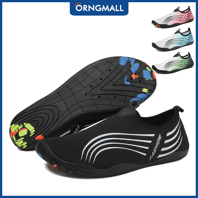 ORNGMALL Quick-Drying Summer Water Shoes Unisex Seaside Beach Sock Barefoot Sneakers Men Swimming Upstream Sports Diving Aqua Shoes 36-46 ราคา 428 บาท*ส่งฟรี
