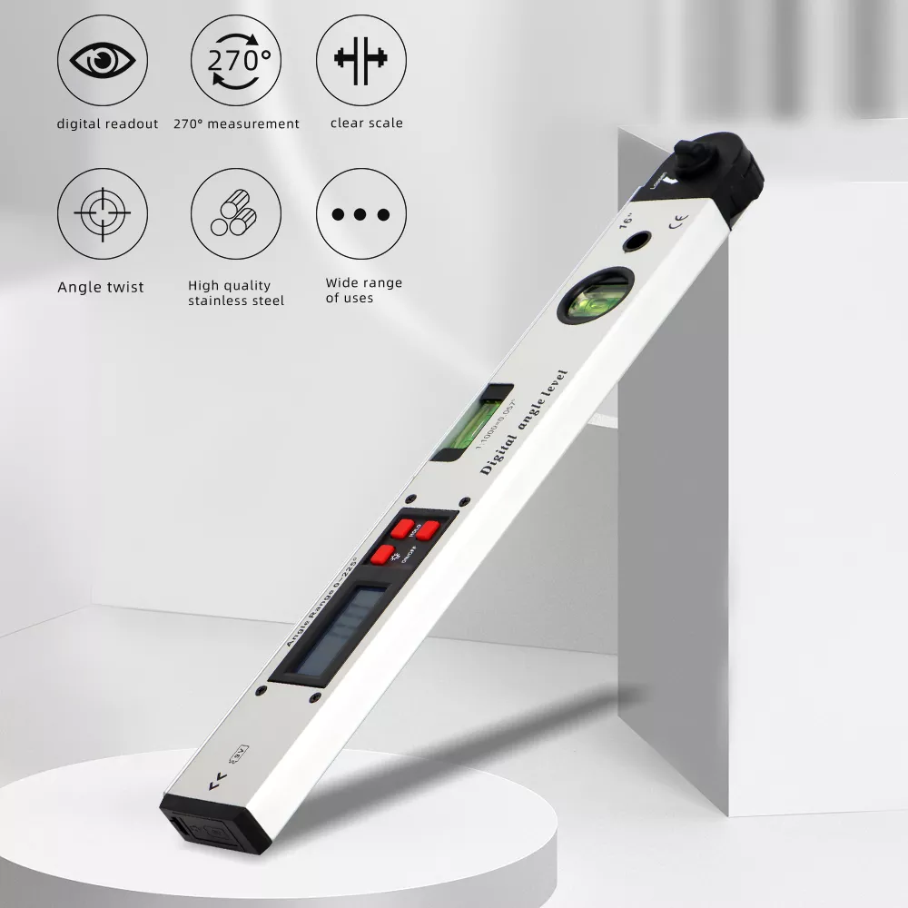 Thước đo góc điện tử hợp kim nhôm 0-225 độ thước đo góc máy đo độ nghiêng 400mm thước đo góc kỹ thuật số