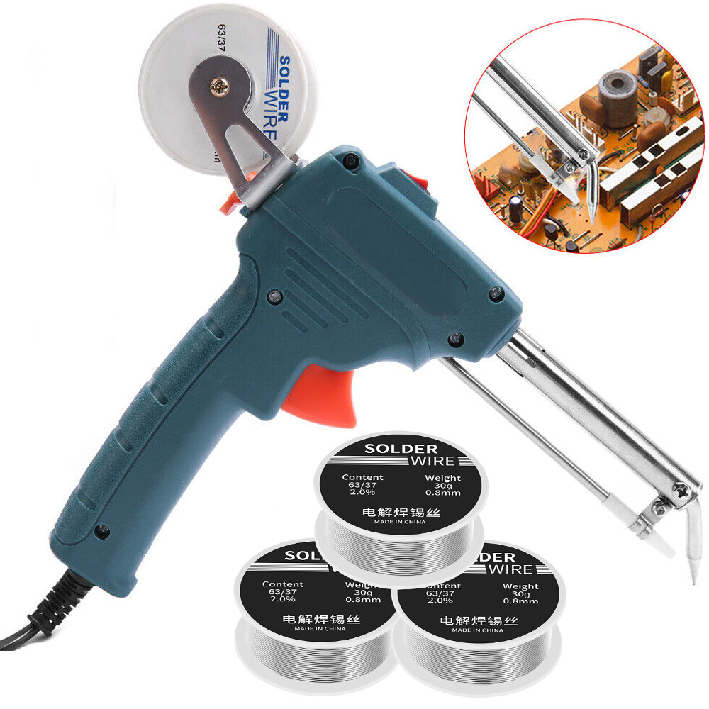 Auto Welding Automatic Feed Soldering Iron, 220V 60W Electric Temperature Tool Adjustable Solder Tool Kit Fast Heating