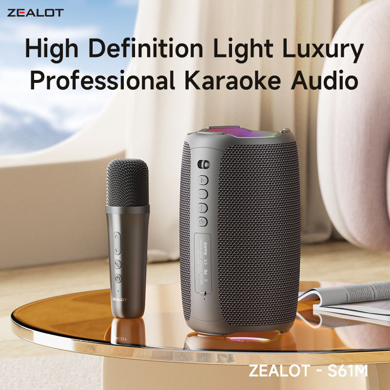 Zealot loa bluetooth di động s61 loa siêu trầm không dây hộp âm thanh ngoài trời chống nước âm thanh nổi âm thanh vòm kèm micro