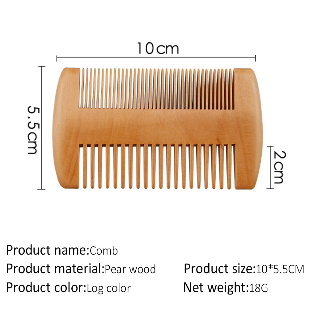 Bàn Chải Râu Gỗ Lông Heo Rừng Mềm Tự Nhiên Bộ Lược Chải Râu, Dụng Cụ Cạo Râu Thợ Làm Tóc Cho Nam, Bộ Lược Chải Ria Mép Có Túi