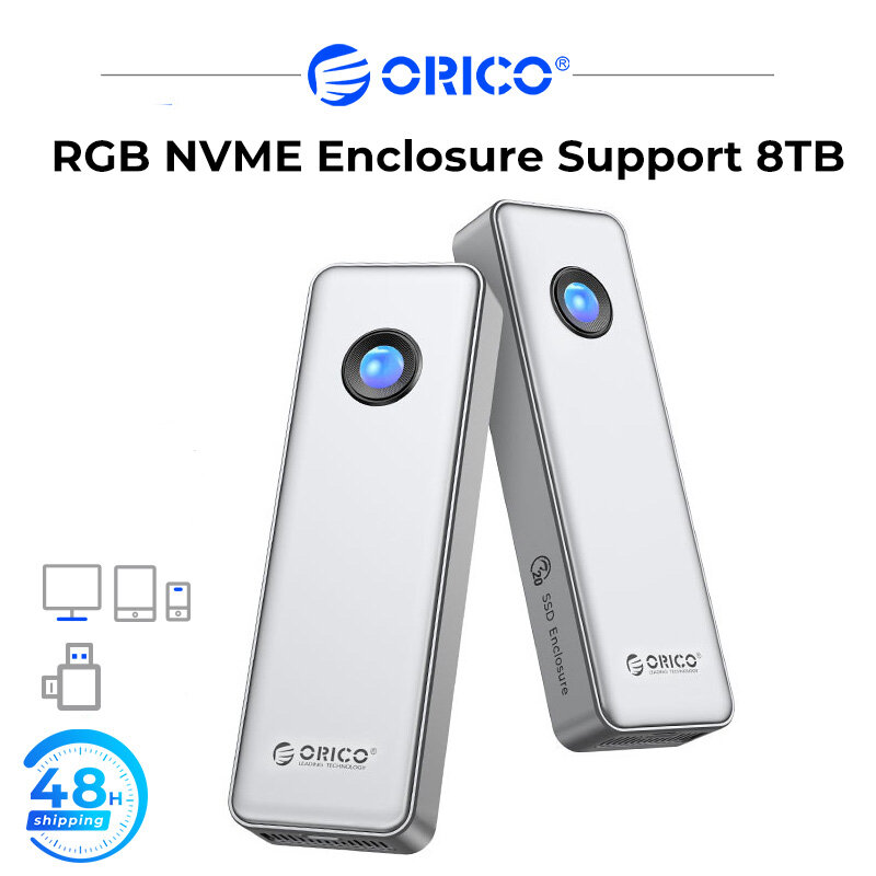 ORICO usb3.2 40Gbps M.2 NVMe SSD bao vây 8TB dung lượng lớn Tương thích với Thunderbolt 3 4 cho 2230/2242/2260/2280 NVMe SSD