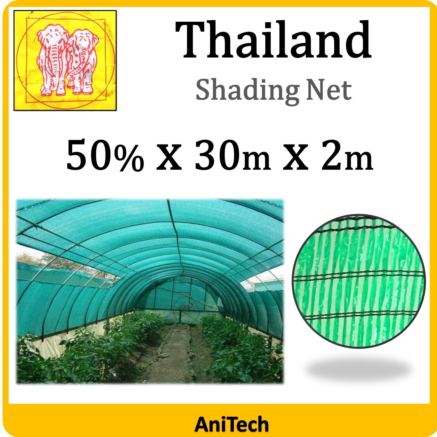 1m X 30m 50 70 90 Double Elephants Thailand Sun Shade Orchid Net Thailand Greenhouse 50 70 Jaring Hitam Pertanian Black Sun Shade Netting Uv Resistant Shading Greenhouse Garden Sunblock Cloth Net Jaring Hitam Pertanian Lazada