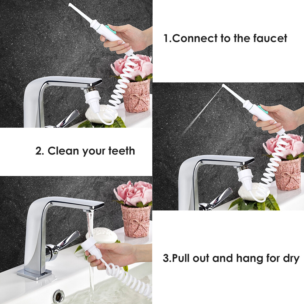 hailicare máy tăm nước dùng trong nha khoa vòi máy phun nước máy đánh răng máy làm sạch răng với bàn chải đánh răng dạng xịt máy làm sạch vệ sinh răng miệng 11