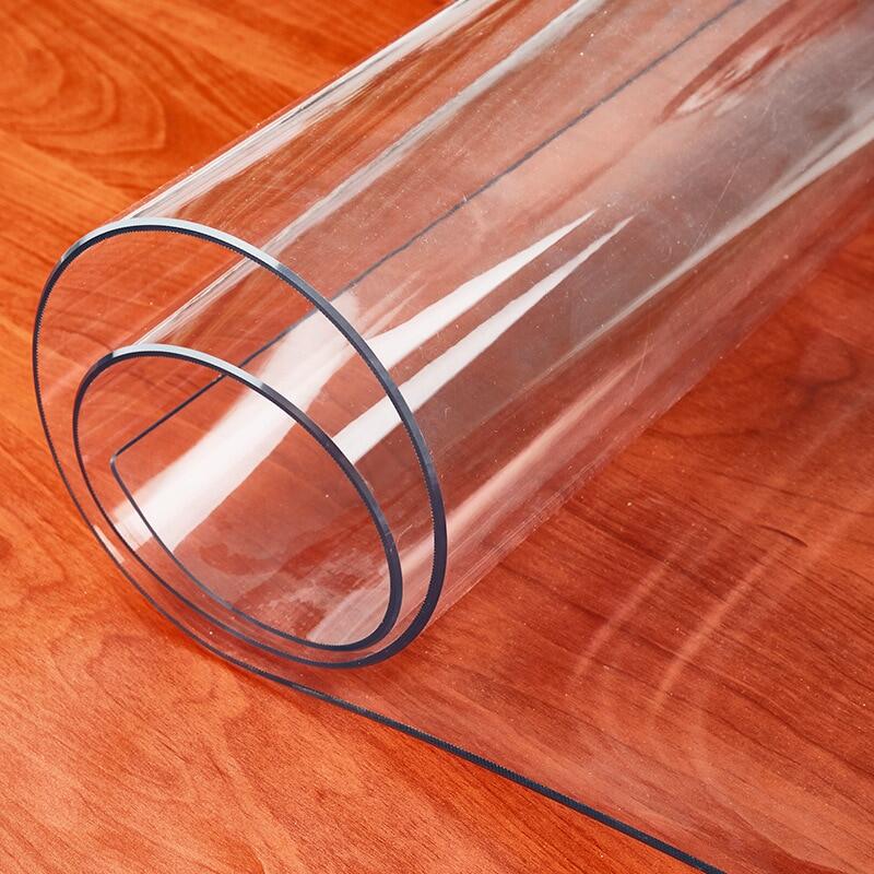 Gambar 2 Waterproof And Oil Proof Silicone Tablecloth Soft Tablecloth PVC Tablecloth Crystal Clear Glass 1.0 Mm Rectangular Tablecloth