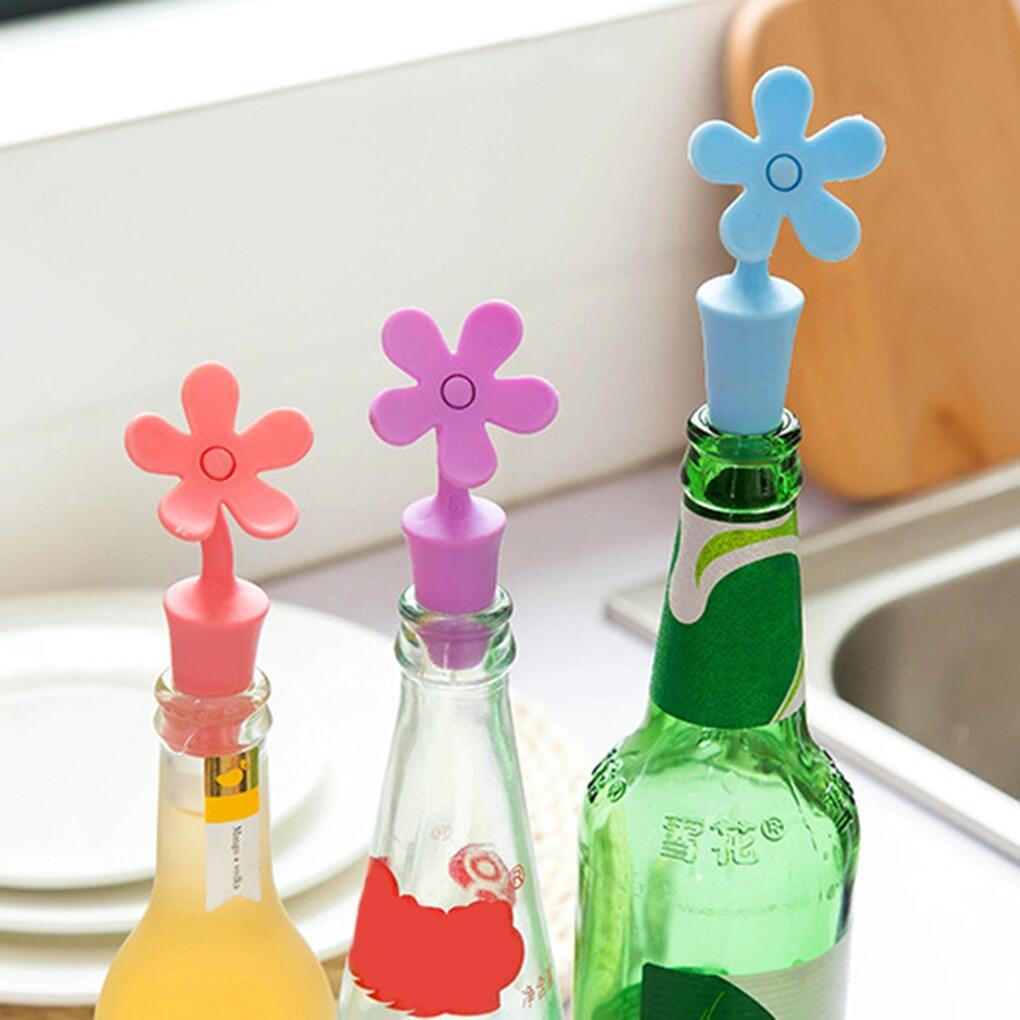 1 piece Potted Flower-shaped Silicone Wine Stopper cover Random Colors High quality