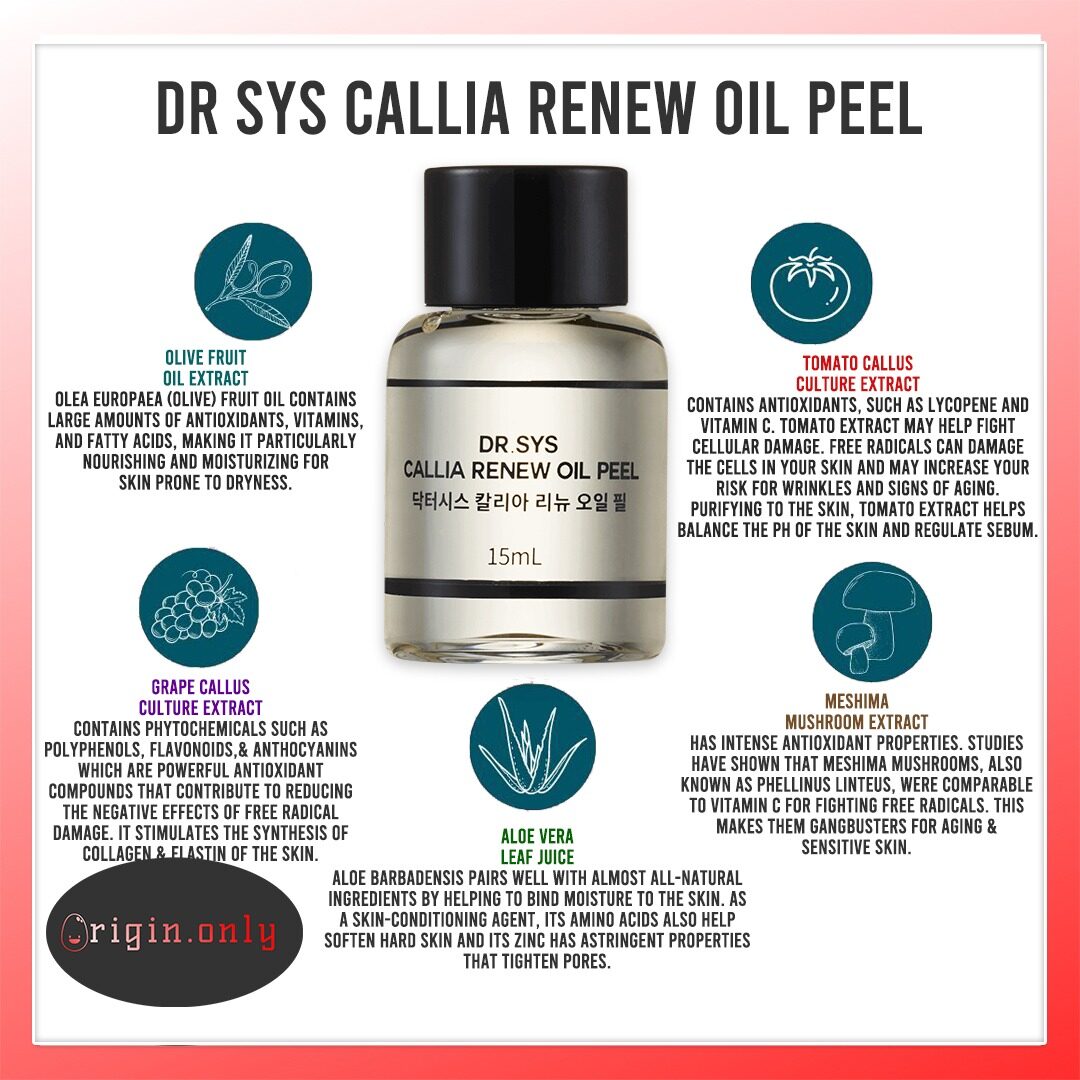 DR.SYS CALLIA RENEW OIL PEEL 15ml × 4本2箱 正規品】韓国コスメ Dr.SYS ドクターシス オイルピール 4本