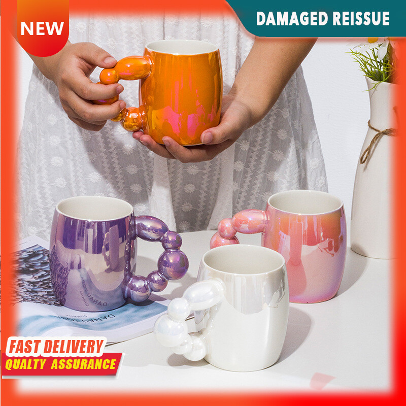 Gambar Nordic Ins Colorful Candied Gourd Ceramic Couple Mug Coffee Cup Large Capacity Water Cup