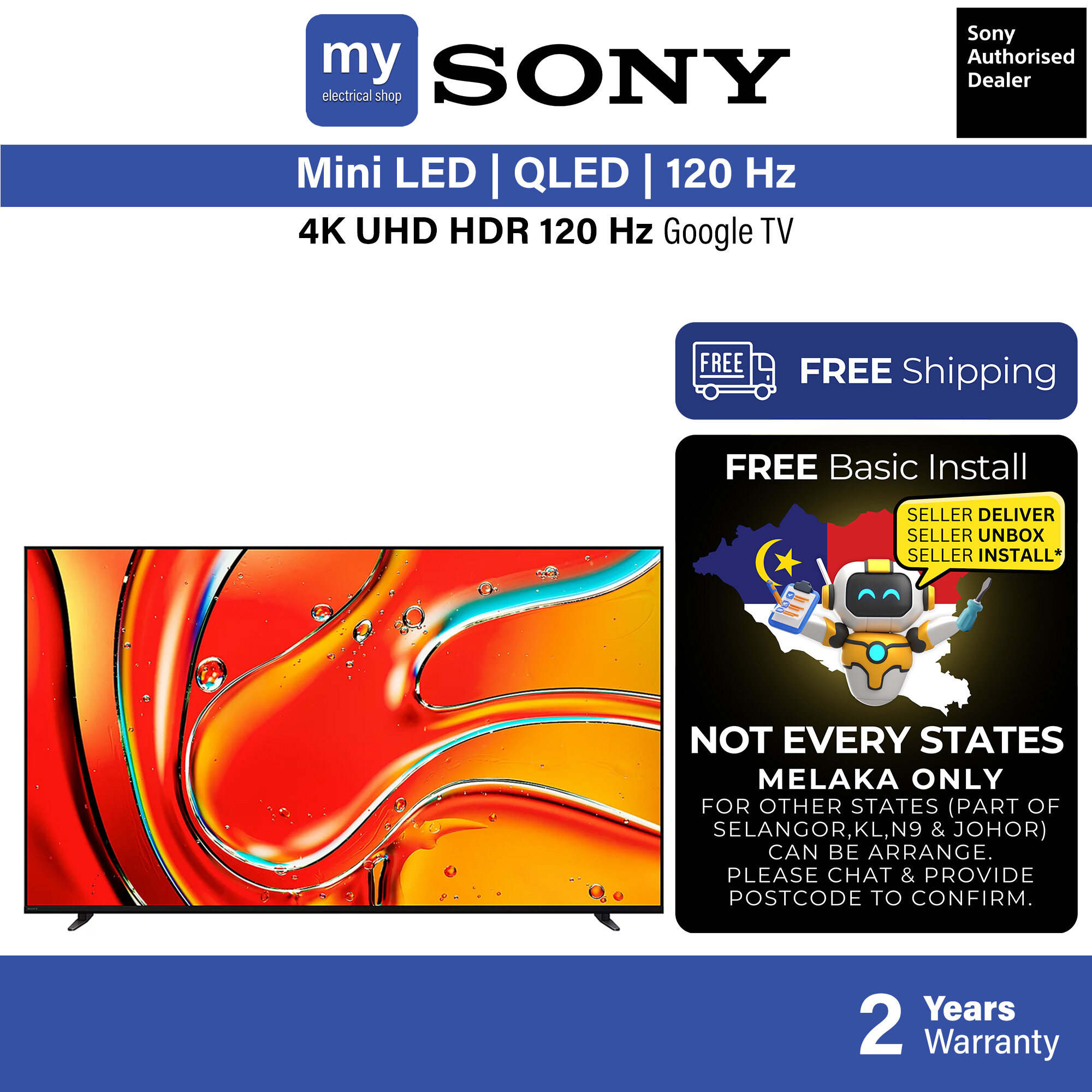 Sony 65 75 Inch 4K UHD HDR 120Hz Gaming Mini LED QLED Google TV K-65XR70 K-75XR70 Bravia 7 K65XR70 K75XR70 XR70