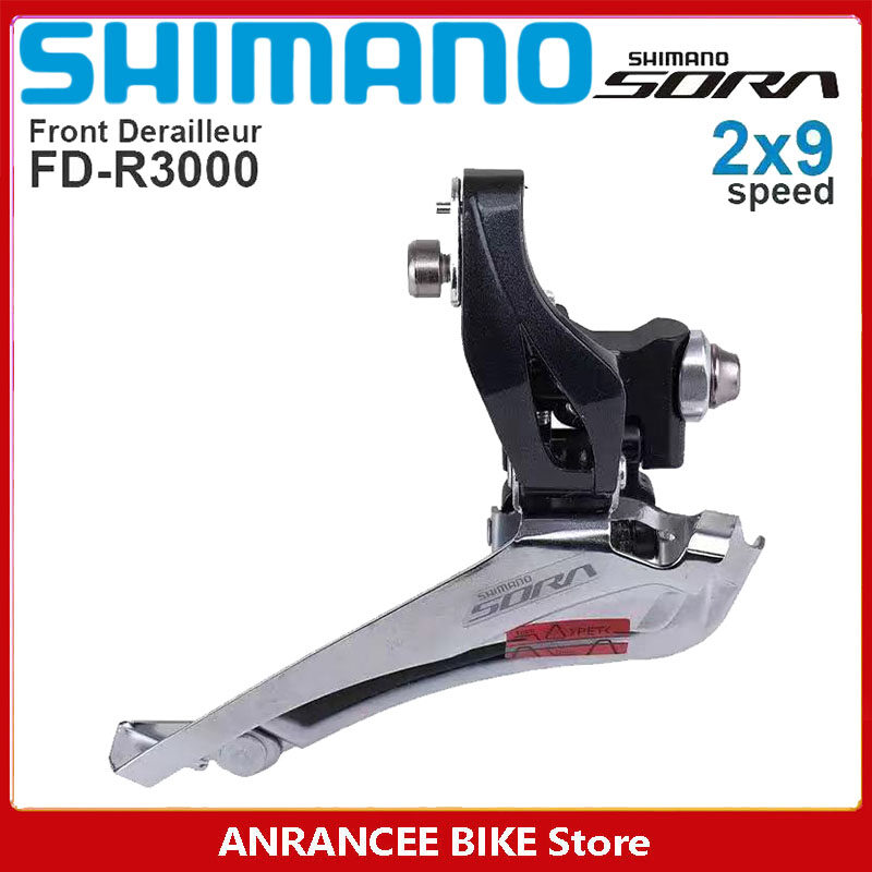SHIMANO SORA FD R3000 Front Derailleur 2x9 Speed Road Bike Brazed On 31.8mm 34.9mm Derailleur Down Swing Bicycle Accessories