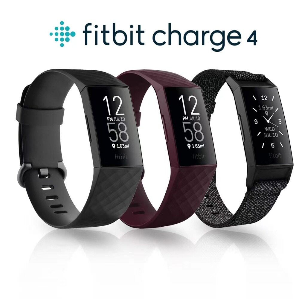 Fitbit Charge 4 Fitness Tracker & Replacement Charging Cable