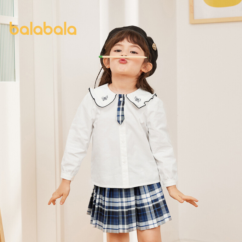 balabala Girls'Long Sleeved Suit Children'S College Style Two Piece Outfit For The Autumn Season Featuring Trendy And Stylish Clothes For Children And Babies ราคา 771 บาท*ส่งฟรี
