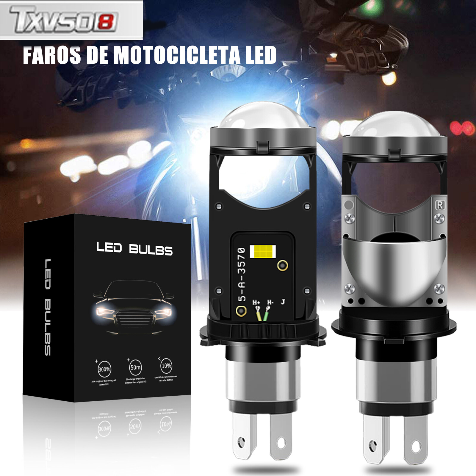 Txvso8 120w spotlight h4 đèn laze h4 ống kính đèn pha led nhỏ ô tô bóng đèn đèn pha led 22000lm kính chắn chống loá cho xe hơi chùm sáng thấp đèn pha xe máy