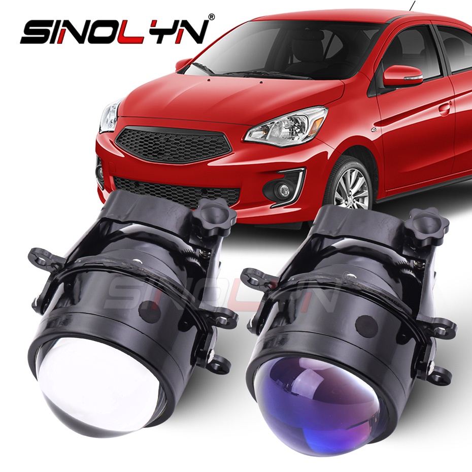 3" HID Bi-xenon Projector Fog Light Set For Mitsubishi Mirage / Attrage G4 2012-2025 D2H H11 High Low Beam Blue Clear Lens 100% Waterproof Lamp For Car Accessories Tuning ราคา 2,190 บาท*ส่งฟรี