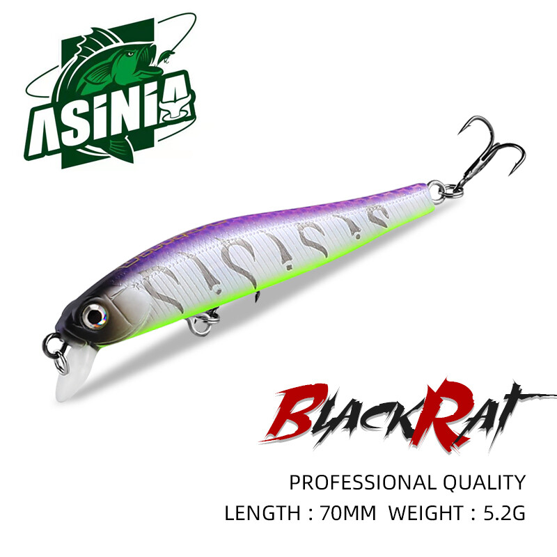 Asinia 7cm 5g lặn 0.5-1.3m dụng cụ câu cá chiếu SP mồi Minnow quây vonfram trọng lượng hệ thống mồi wobbler isca nhân tạo