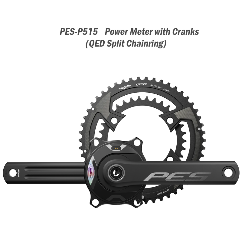 Magene Xe Đạp Power Meter PES P505 cơ sở 4 Bolt 110bcd cadence Pedal cân bằng Ant 24 Mét thép trục c