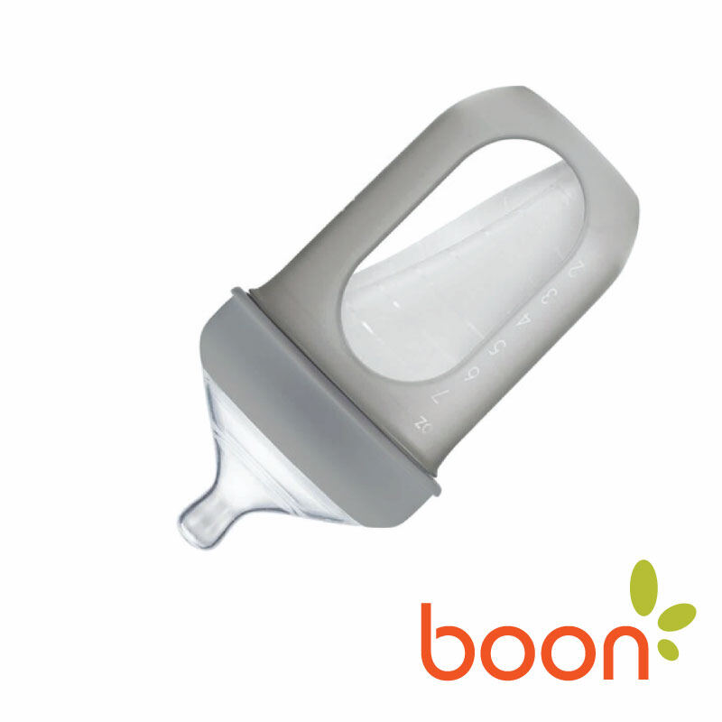 BOON 11291 NURSH Silicone Pouch Bottle 8oz-Gray - Jenama Boon Harga 79 Ringgit*Penghantaran Percuma