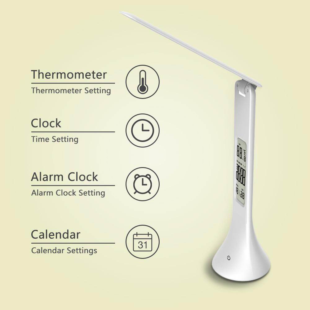 touch table lamp with clock