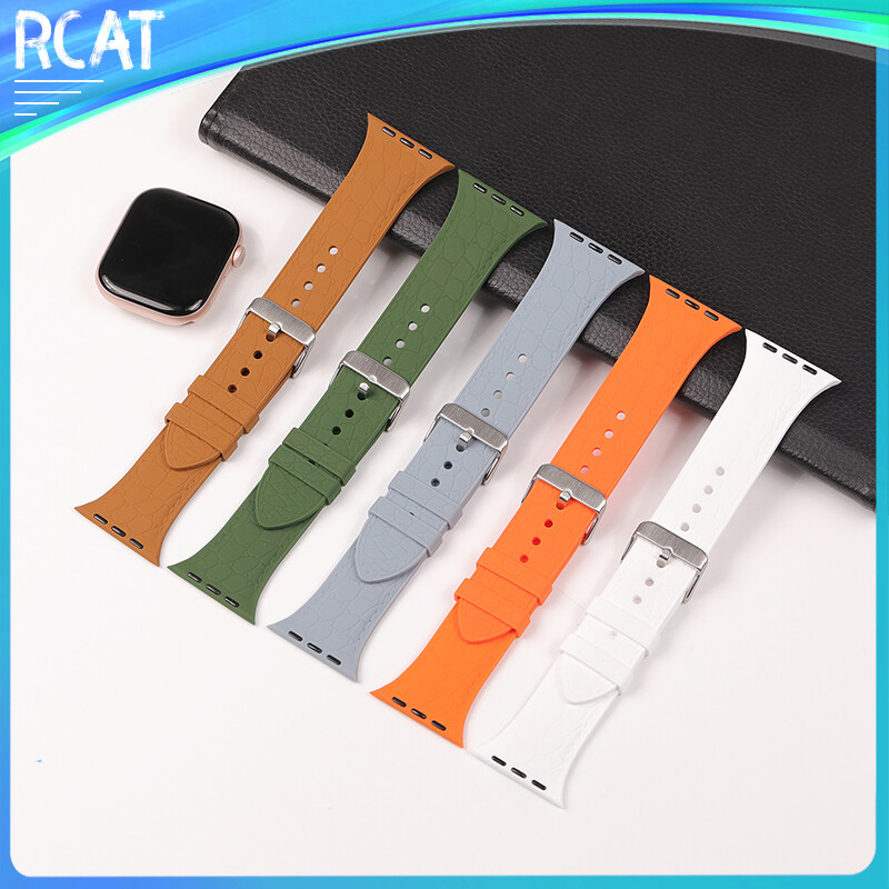 for iWatch series 10 9 8 7 SE ultra 2 smartwatch band 40mm 44mm 46mm 41mm 45mm 42mm 49mm Sport bracelet correa Silicone Straps ราคา 31 บาท*ส่งฟรี