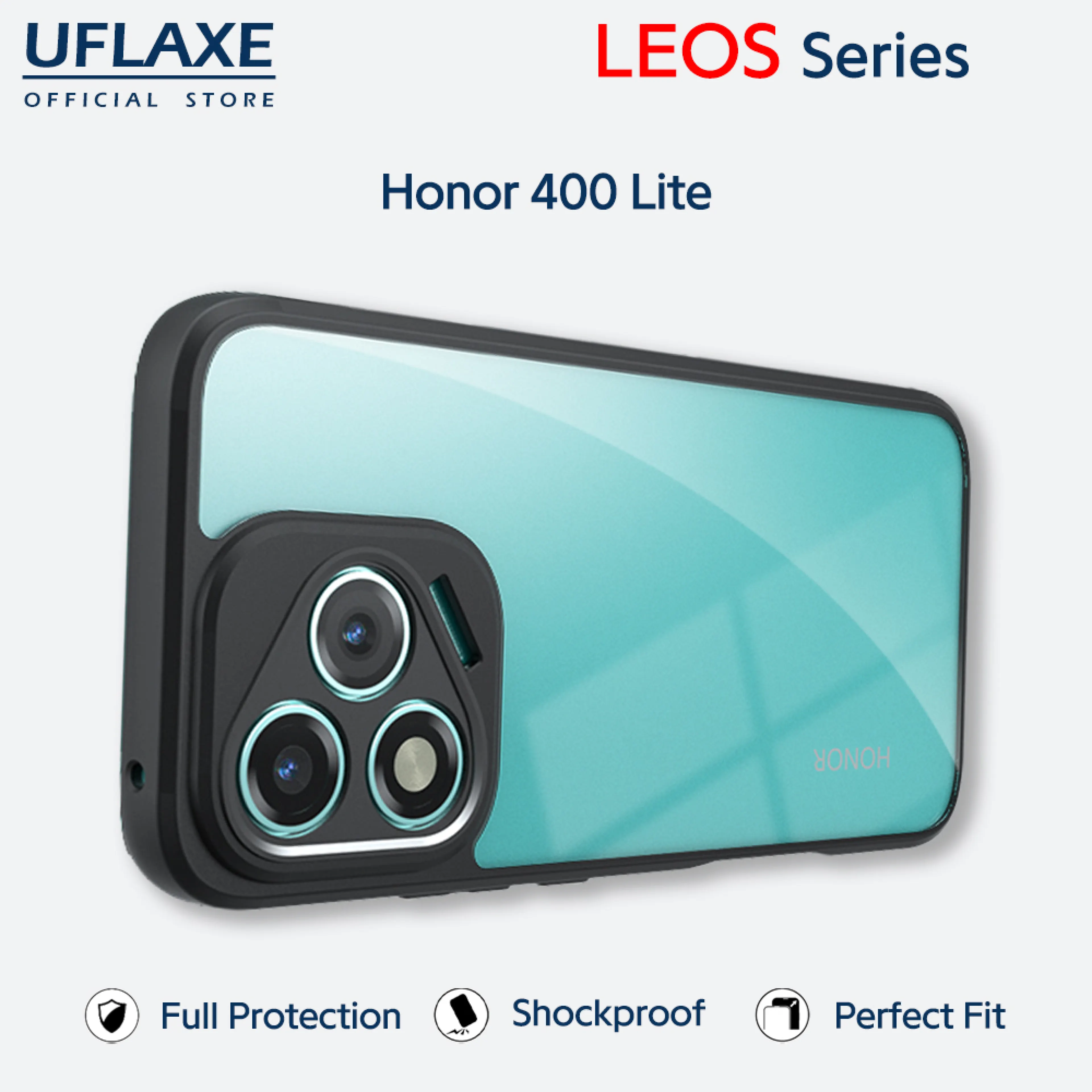 UFLAXE LEOS - For Honor 400 Lite Case - Matte Clear Shockproof Hard Case | Anti-Yellowing Anti-Fingerprint Durable Phone Case