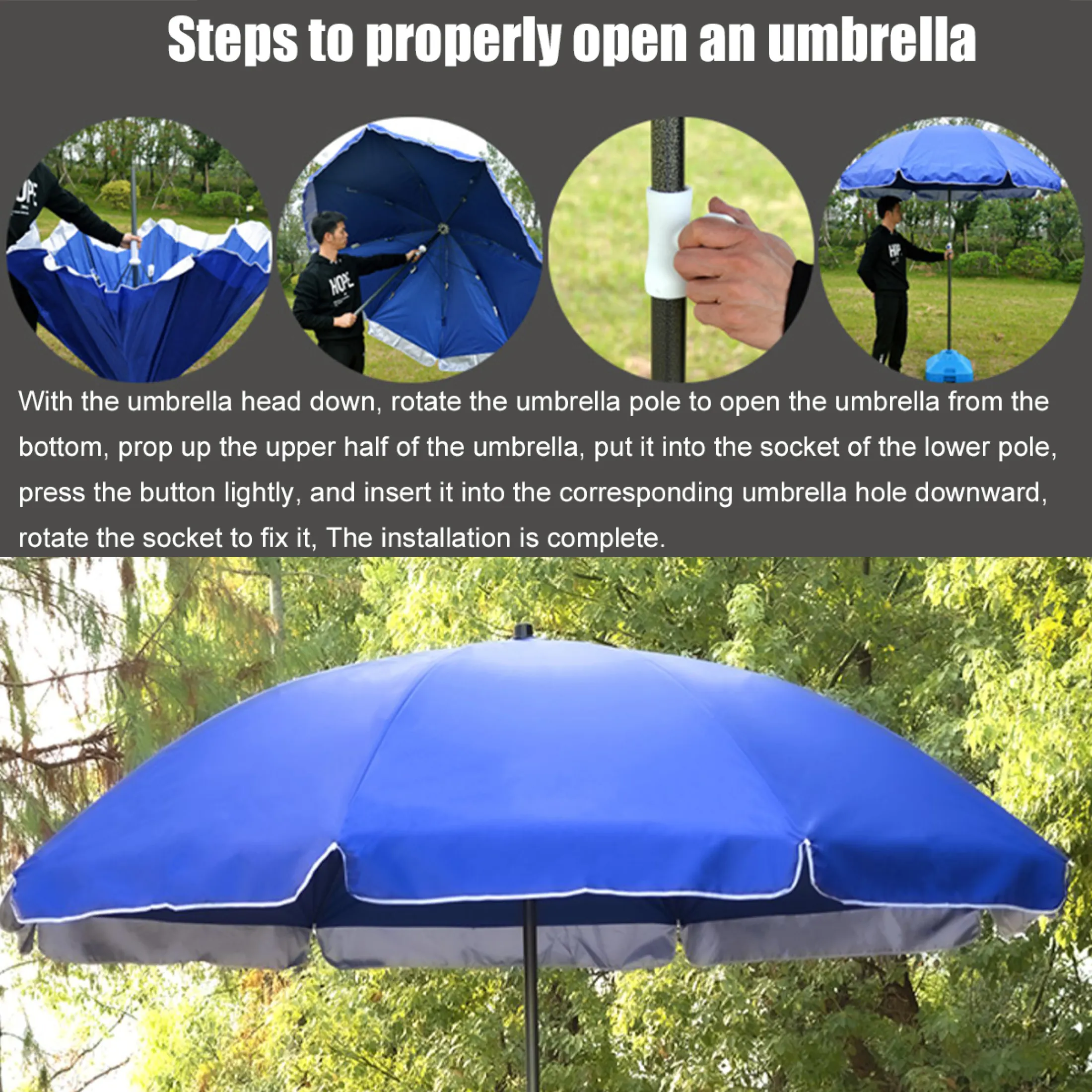 bottom half of parasol pole