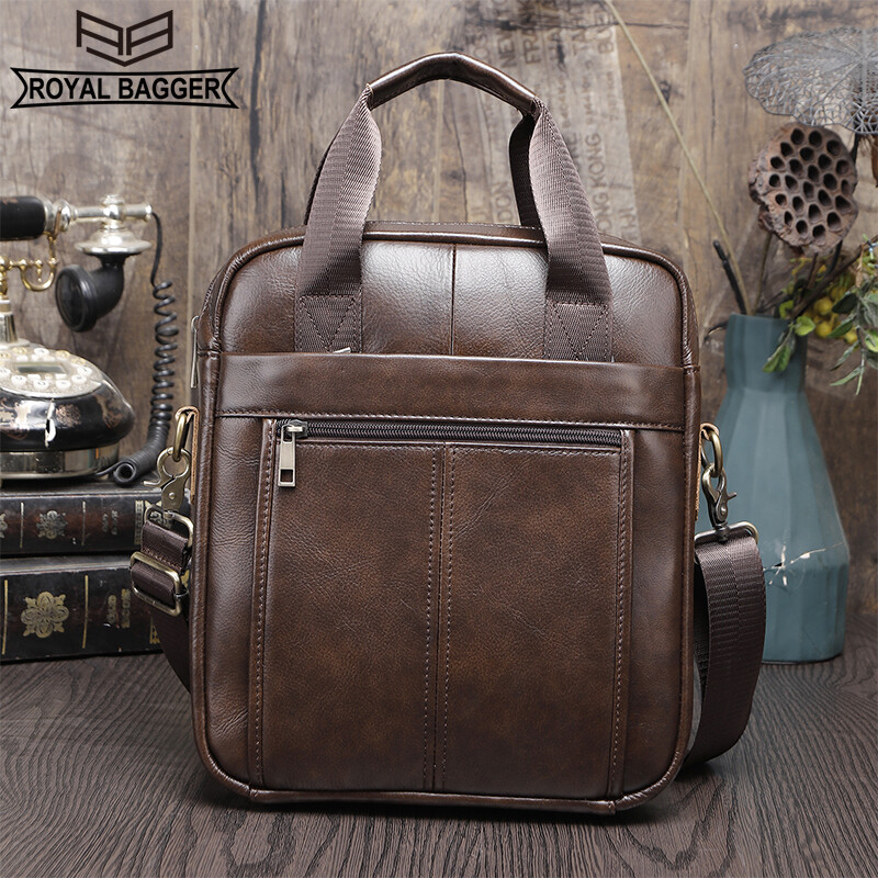 Hoàng Gia Người Đàn Bà Vô Chính Hãng Bò Da Không Thấm Nước 13 Inch Máy Tính Xách Tay Briefcase Túi Xách Cho Người Đàn Ông Đa Chức Năng Của Người Đàn Ông Đi Công Tác Túi Kích Thước To Giản Dị Làm Việc Ngoài Trời Đeo Chéo Đeo Vai Túi