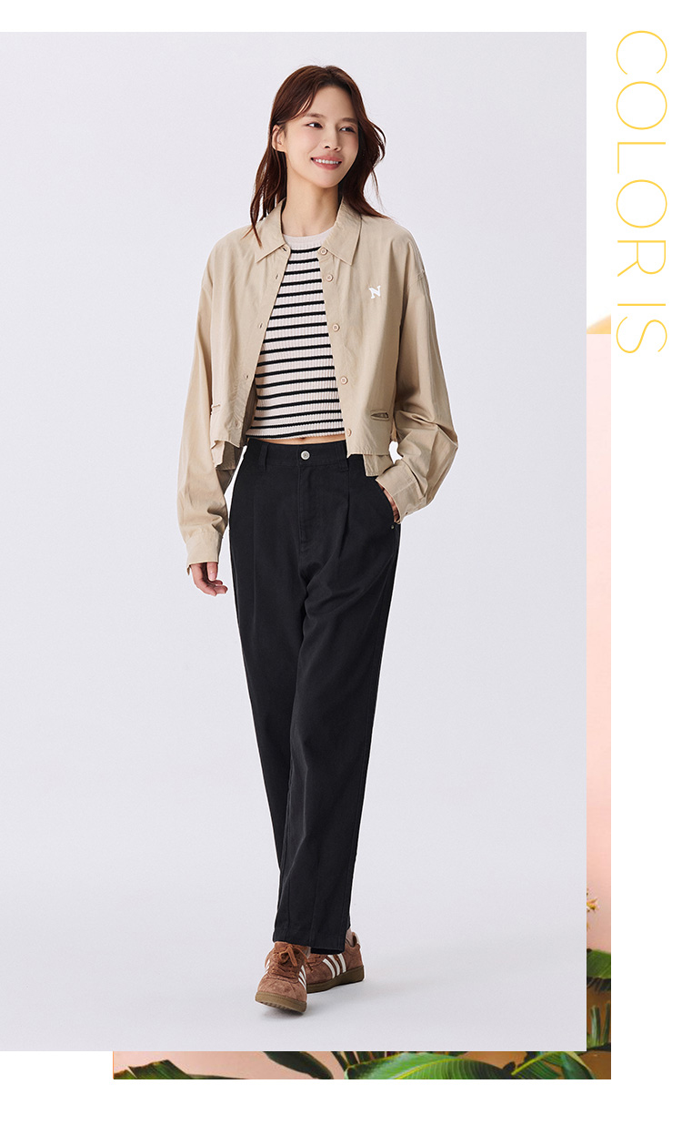 Semir Women's Casual Pants Simple Loose Long Pants 2024 Autumn New Slim Fit High Waist Tapered Pants