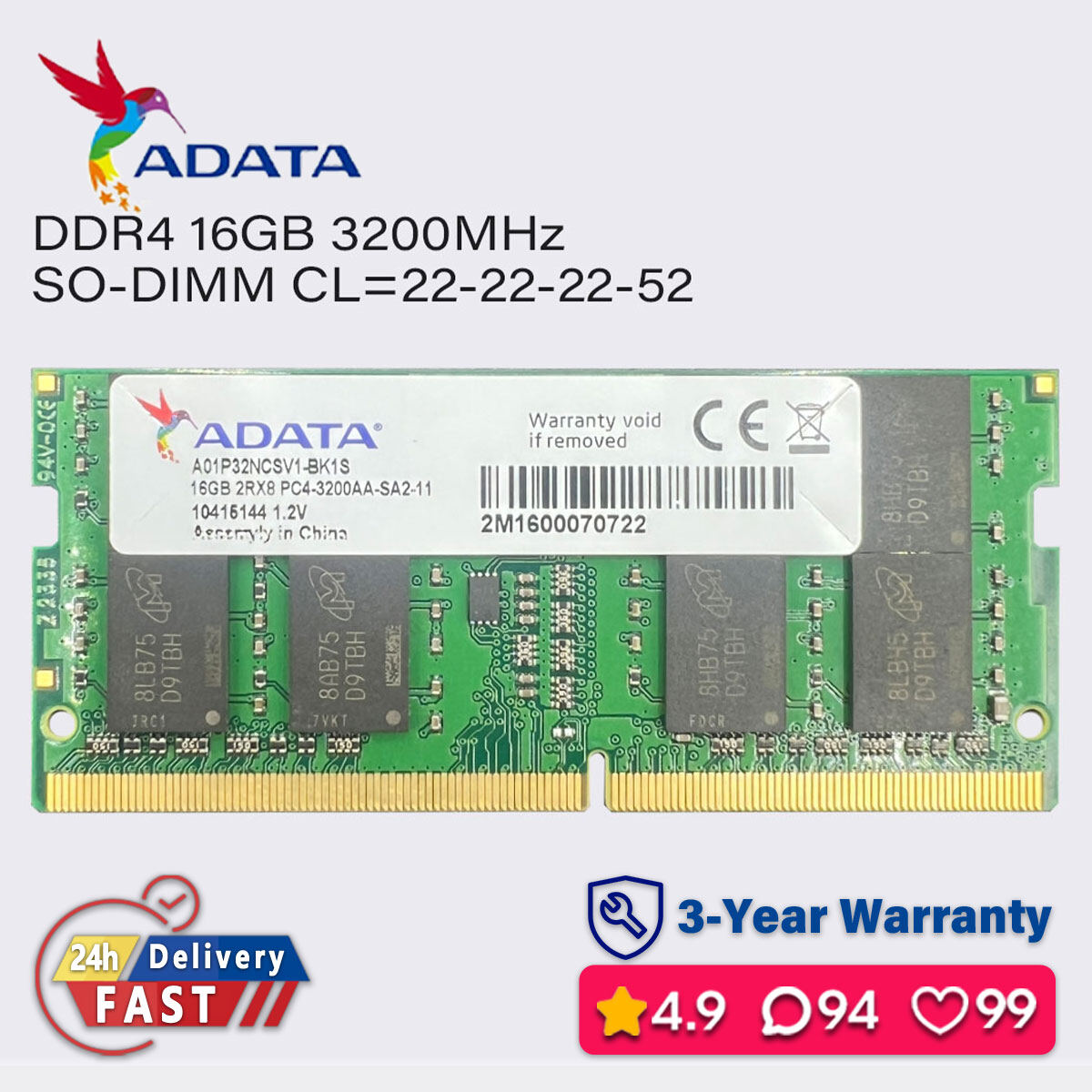 Shop Adata 8gb Ddr4 3200mhz at Better Price Online | Lazada Singapore