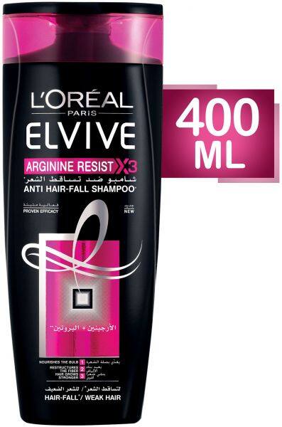 Loreal Paris Elvive Shampoo Arginine Resist X3 400ml Anti Hair Fall Shampoo  