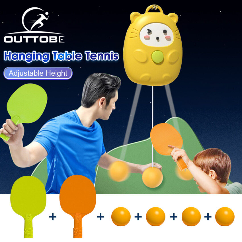 Outtobe Table Tennis Hanging Table Tennis Self-training Ping Pong Balls Trainer Set Children's Indoor Sports Hanging Table Tennis Trainer Set for Children ราคา 203 บาท*ส่งฟรี