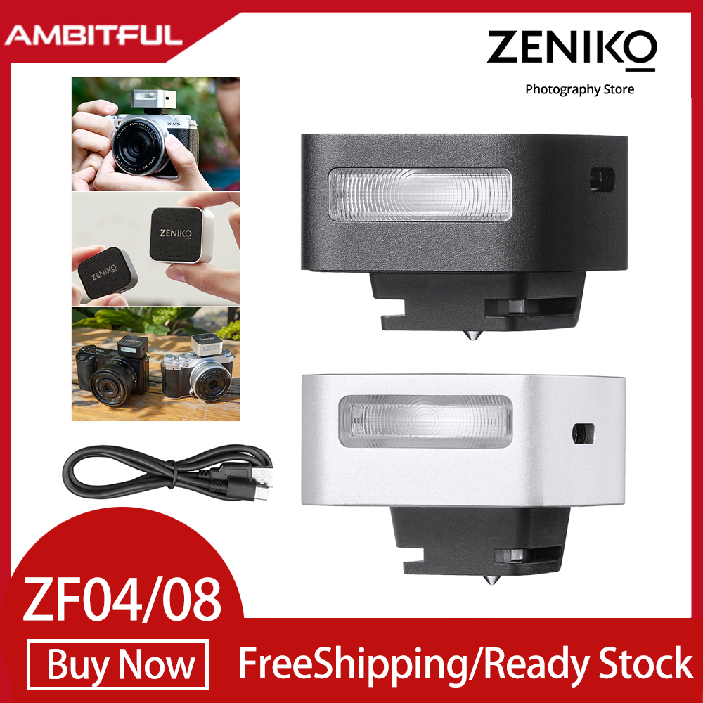  Zeniko Zf04 Zf08 Máy ảnh Mini Flash Speedlite 6500K Tiêu Chuẩn ngàm gắn đèn Cho Sony Canon Nikon Camera DSLR Olympus Ngoài Trời 