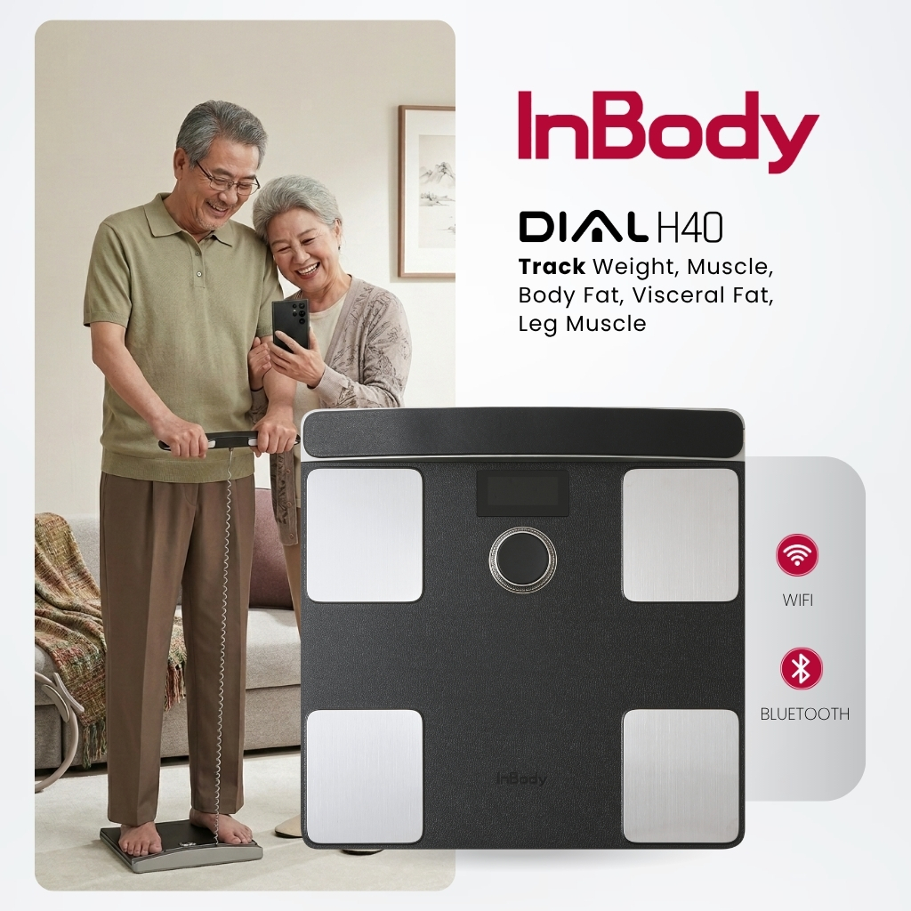 InBody Dial H40 Smart Body Composition Scale | Digital Body Fat Weight Scale & BMI Monitor | Soft Lean Muscle | 1 Year Warranty (Black)