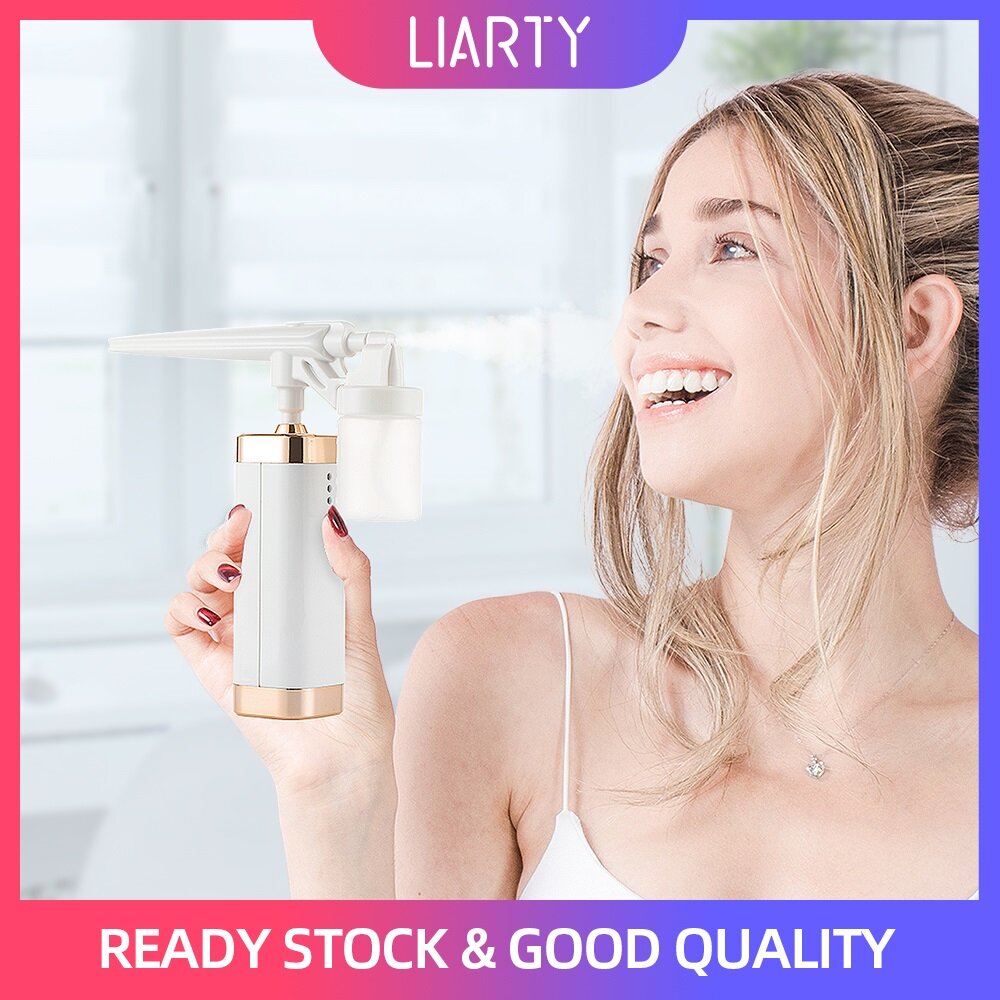 Gambar LIARTY Portable Airbrush Nano Sprayer Deep Moisturizing Shrink Pores Water Oxygen Compressor Nail Art Cake Painting Spray G un