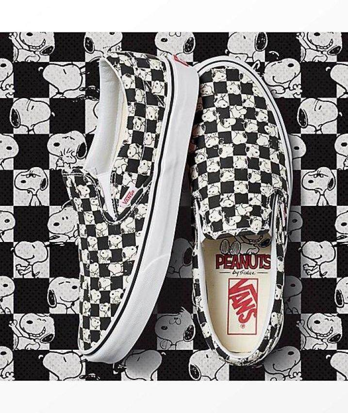 vans checkerboard peanuts