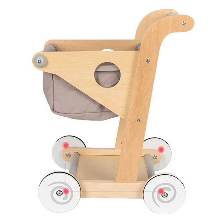 kids wooden shopping trolley